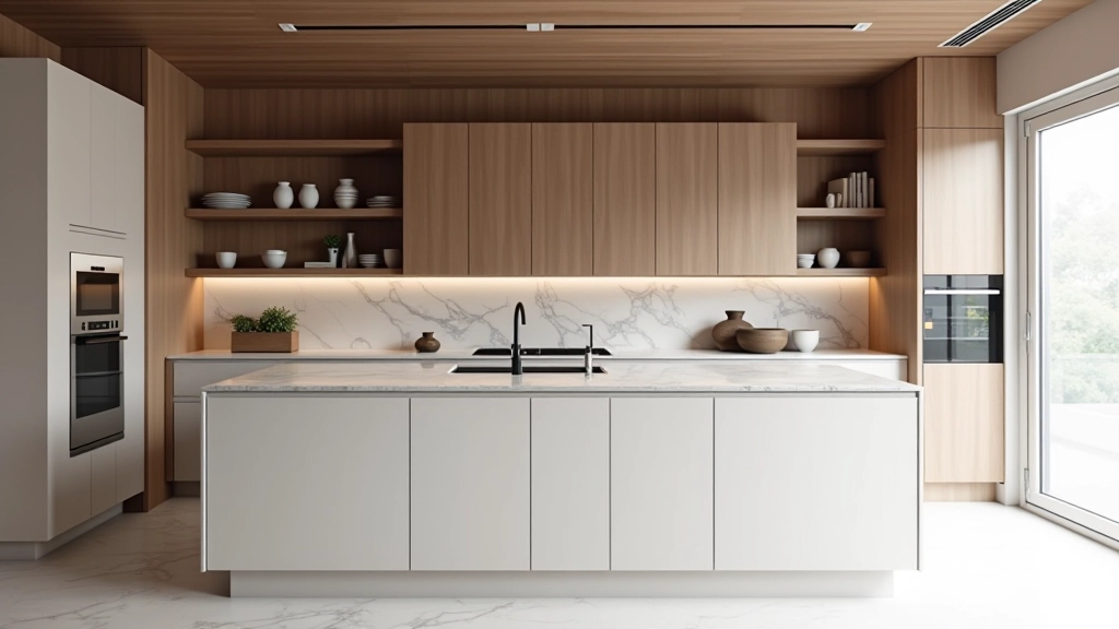 Modern kitchen with integrated technology and Italian design