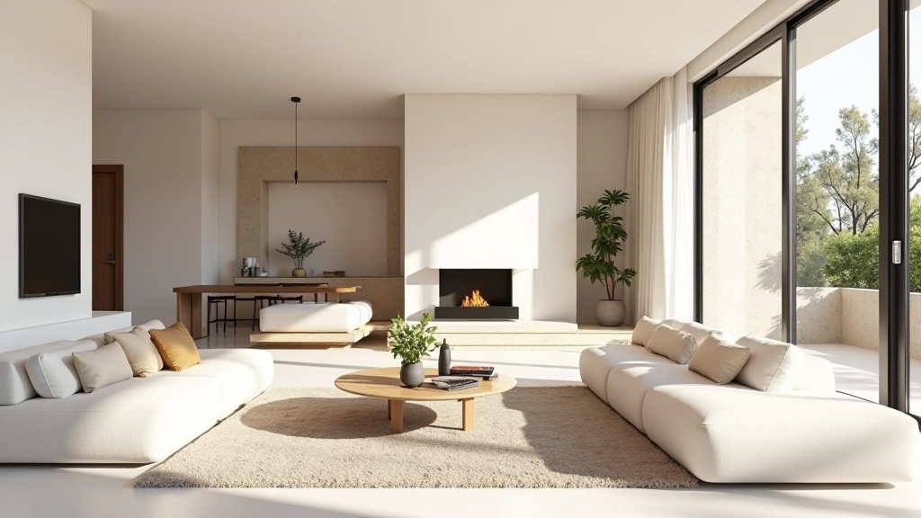Spazio abitativo contemporaneo con design minimalista italiano